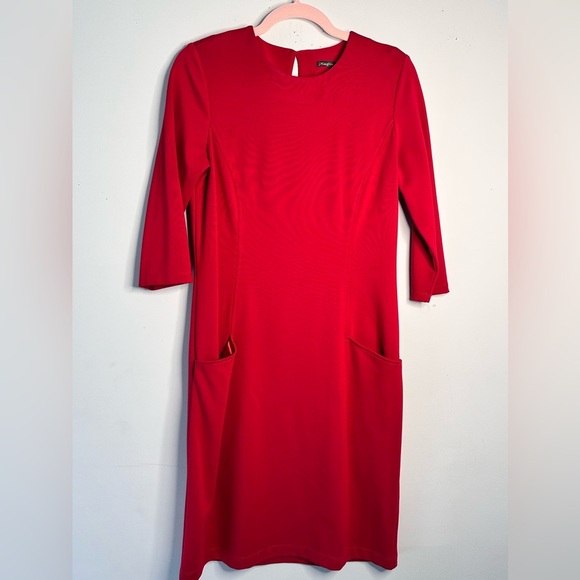 J. McLaughlin Catalyst Dress Elegant Red - Picture 1 of 5